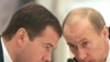 Russia -- Dmitry Medvedev (L) and Vladimir Putin at a meeting with the State Duma leadership in Moscow, 11Mar2008