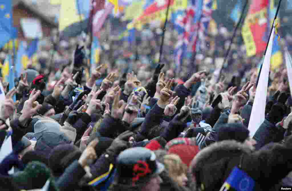 Independence Square in Kyiv on December 8