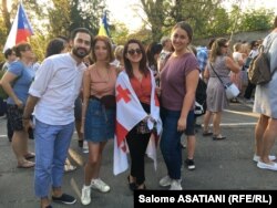 ქართველი სტუდენტები აქციაზე