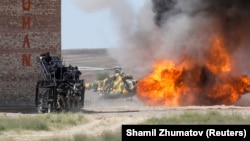 A CSTO military exercise outside Almaty, Kazakhstan, in 2018.