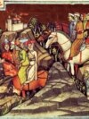 Кыпчакларның маҗарлар иленә килүе, тарихи иллюстрация, XIV гасыр