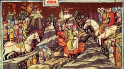 Кыпчакларның маҗарлар иленә килүе, тарихи иллюстрация, XIV гасыр