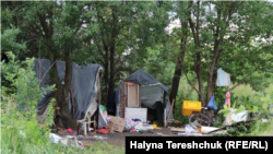 Лягер цыганоў у Львове, які быў атакаваны 23 чэрвеня 2018 году 