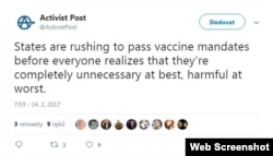 Один из постов в дискуссии о вреде обязательных прививок