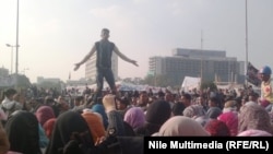 Protesters on Tahrir Square in Cairo.