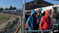 Izbjeglice na grčko-makedonskoj granici, januar 2016.