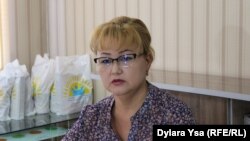 Председатель общественного фонда «Защита детей от СПИДа» Жанетта Жазыкбаева. Шымкент, 26 августа 2016 года.