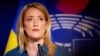 Roberta Metsola, who spoke with RFE/RL on the sidelines of the European Political Community on October 6 in Prague, said the impact of sanctions imposed thus far is starting to be felt and more could be drafted. (file photo)