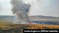 Пожежа в Ленінському районі Криму