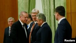 Recep Tayyip Erdogan və Rusiyanın Müdafiə naziri Sergei Shoigu