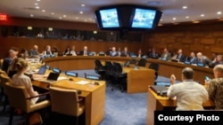 Заседание Совета Безопасности ООН, после которого выпустили заявление семи стран в поддержку территориальной целостности Грузии. Нью-Йорк, 8 августа 2019 года. 