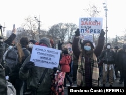 Protest radnika na internetu ispred Skupštine Srbije, 16. januar