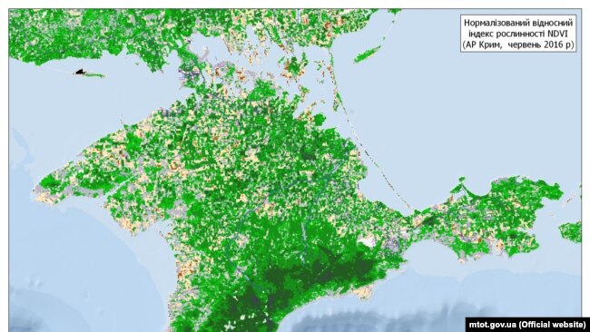 Данные о состоянии растительности в Крыму за 2016 год