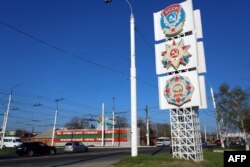Радянська символіка дбайливо зберігається в головному місті Придністров’я Тирасполі, як і деінде в регіоні