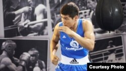 Казахстанский боксер Данияр Елеусинов, участник чемпионата мира в Алматы. Фото предоставлено пресс-службой чемпионата. 