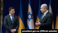 Президент України Володимир Зеленський і прем’єр-міністр Ізраїлю Біньямін Нетаньягу, 202 рік