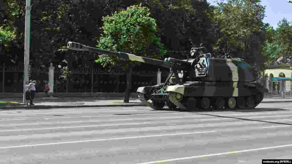 Belarus – army forces leaving the city after the military parade. Minsk 3jul2012