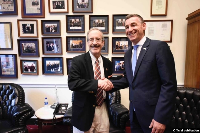 Kosovo Is Losing Its Biggest Supporter In Congress. But It May Be Too Early For Serbia To Celebrate. 7 Kosovo's then-speaker of parliament, Kadri Veseli, meets in Washington with Eliot Engel in 2019.