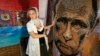 Artista ucraineană Daria Marcenko a realizat un portret al lui Vladimir Putin, intitulat "Fața Războiului", folosind exclusiv mii de cartușe trase pe frontul de est, în Donbas.