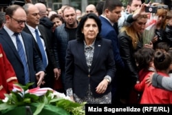Саломе Зурабишвили в центре Тбилиси, 9 апреля 2019 года