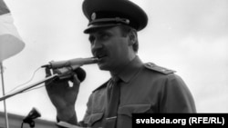Мікола Статкевіч абвяшчае пра стварэньне Беларускага згуртаваньня вайскоўцаў, 20 жніўня 1991 году