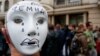 Russia -- Supportets of female punk band, "Pussy Riot" before a court hearing in Moscow, 20Jul2012