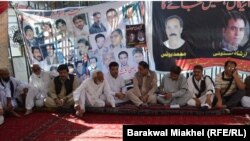 Journalist protest in front of the provincial legislature in Balochistan in September.