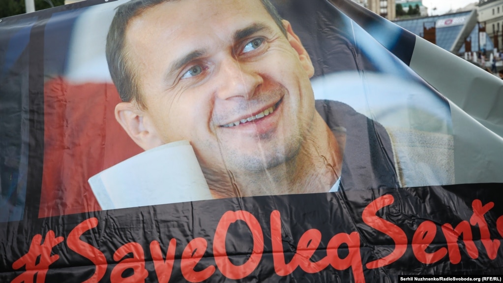 Акция в поддержку Олега Сенцова в Киеве 