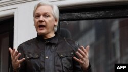 Основатель WikiLeaks Джулиан Ассанж. Лондон, 19 мая 2017 года.