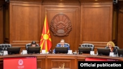 Pamje nga një mbledhje e Qeverisë teknike të Maqedonisë së Veriut.