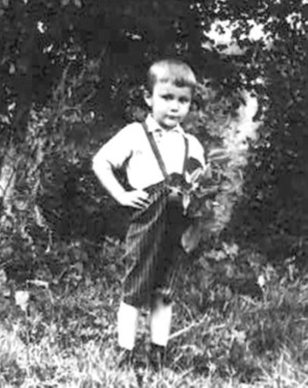 In an undated childhood photograph
