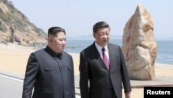 Kineski predsjednik Xi Jinping i lider Sjeverne Koreje Kim Jong Un, arhiv