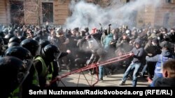 Ուկրաինա - «Ազգային կորպուսի» ակտիվիստների և ոստիկանների բախումը Կիևում, 9-ը մարտի, 2019թ․