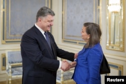 La întîlnirea cu președintele Petro Poroșenko