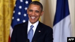 Барак Обама на прес-конференції після переговорів із Франсуа Олландом у Вашингтоні, 11 лютого 2014 року