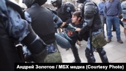 Москва, задержание Александра Костюка, 3 августа 2019 года 