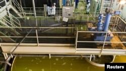 A tank with filled uranium solution at Kazakhstan's Inkai uranium mine, one of the sites that put Kazakhstan in the top three globally in both estimated uranium reserves and production.