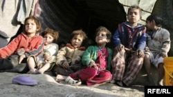 Afghan refugees at a United Nations High Commissioner for Refugees (UNHCR) camp in Kabul. 