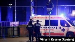 Strasbourg, France - Police secure a street and the surrounding area after a shooting in Strasbourg, France, December 11, 2018.