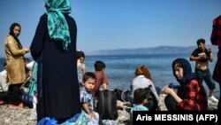 Migranti na grčkoj obali nakon što su došli iz Turske, fotoarhiv