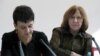 Ляйпцыг, 15.03.2012. Аксана Забужка і Сьвятлана Алексіевіч. Фота Сяргея Шупы.