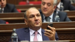 Armenia -- Finance Minister Gagik Khachatrian attends a parliament session in Yerevan, November 16, 2015.