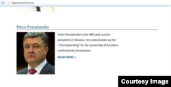 Скріншот головної сторінки сайту