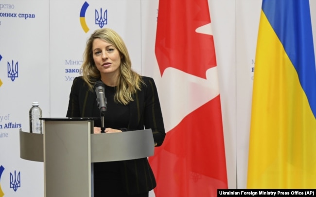 Міністр закордонних справ Канади Мелані Жолі. Київ, 18 січня 2022 року