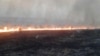 Пожежа в степу на лінії розмежування. Донецька область (Фото прес-центру Штабу АТО) 