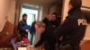 Italy - Armenian opposition leader Nikol Pashinian is surrounded by police officers in his hotel room in Rome,30Jan2018.