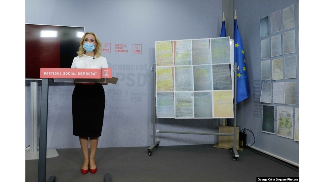 Scrisorile prezentate de PSD în timpul conferinței de presă