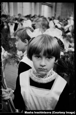 A schoolgirl in Leningrad in 1978