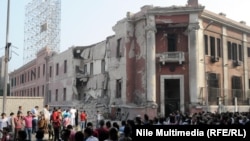 مبنى القنصلية الايطالية المتضرر في القاهرة