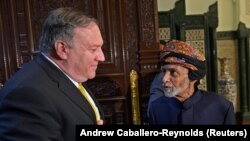 U.S. Secretary of State Mike Pompeo meets with Sultan of Oman Qaboos bin Said al-Said at the Beit Al Baraka Royal Palace in Muscat, January 14, 2019